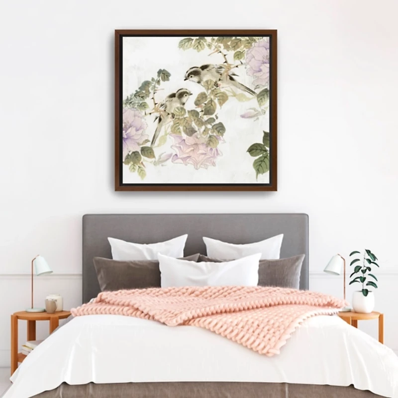 Woodland Birds I Framed Canvas Art Print, 40x40