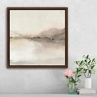 Blush Horizon II Framed Canvas Art Print