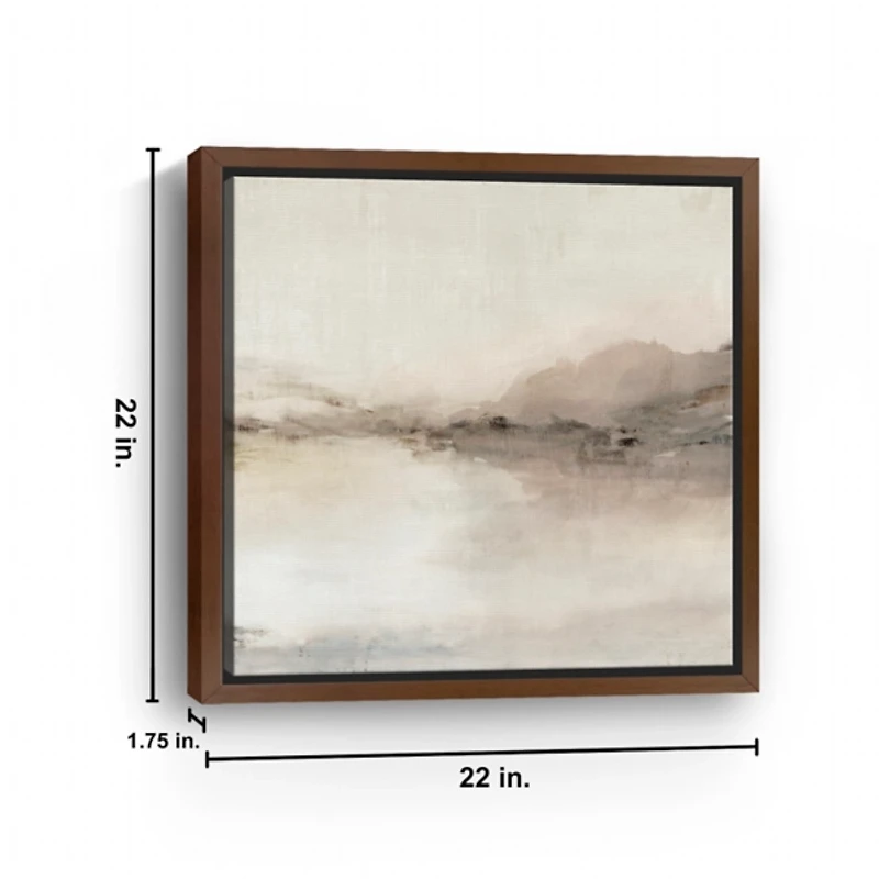 Blush Horizon II Framed Canvas Art Print