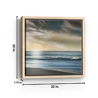 Suns Dying Glow Framed Canvas Art Print