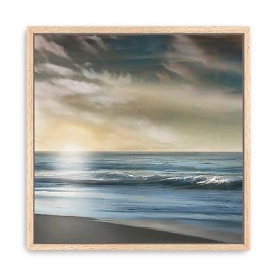 Suns Dying Glow Framed Canvas Art Print