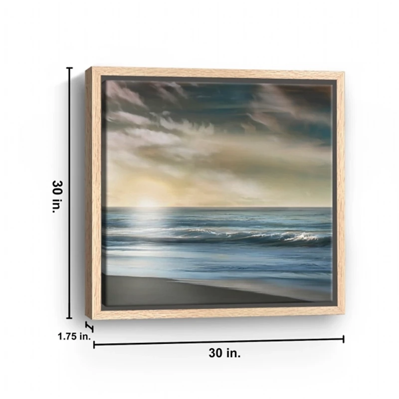 Suns Dying Glow Framed Canvas Art Print, 30x30