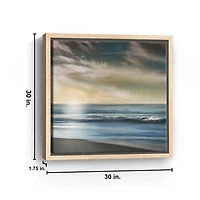 Suns Dying Glow Framed Canvas Art Print, 30x30