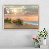 Seagrass Twilight Framed Canvas Art Print