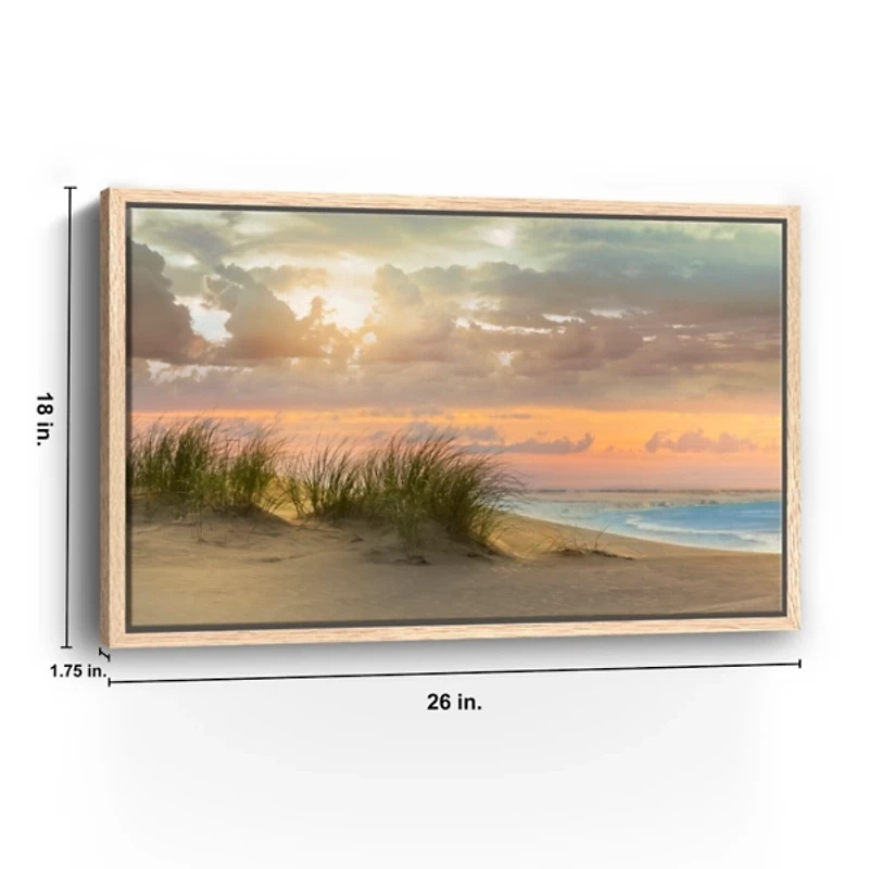 Seagrass Twilight Framed Canvas Art Print