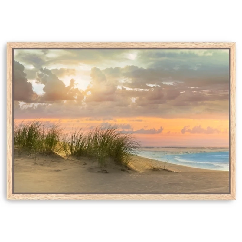 Seagrass Twilight Framed Canvas Art Print
