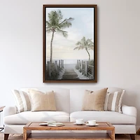 Palm Walk Framed Canvas Art Print, 32x48