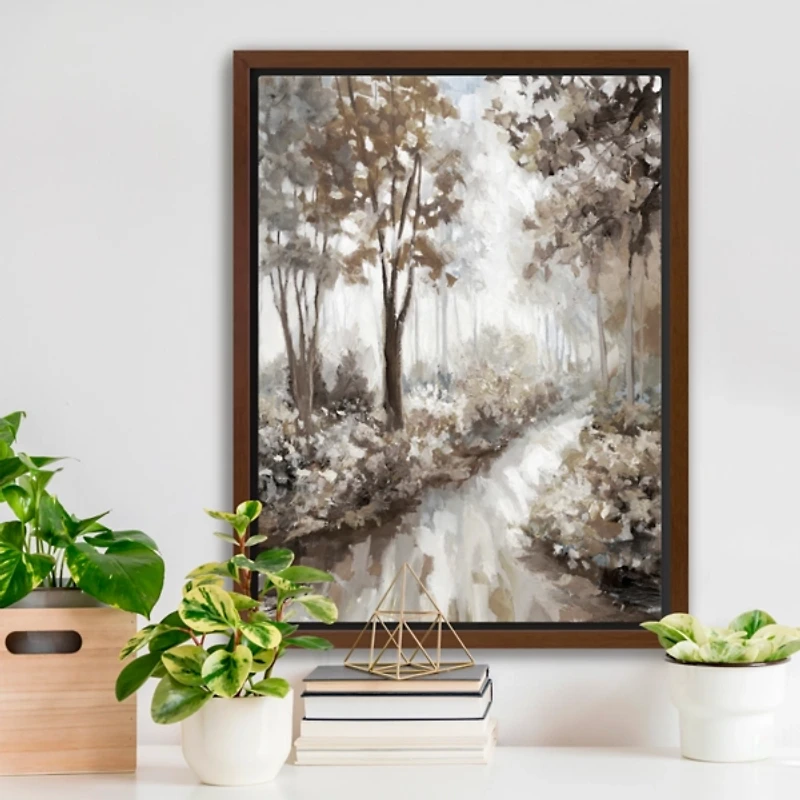 Into the Woods Framed Canvas Art Print