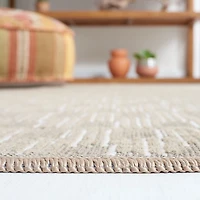 Natural Contemporary Checkered Area Rug