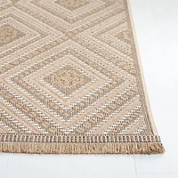 Natural Diamond Pattern Area Rug