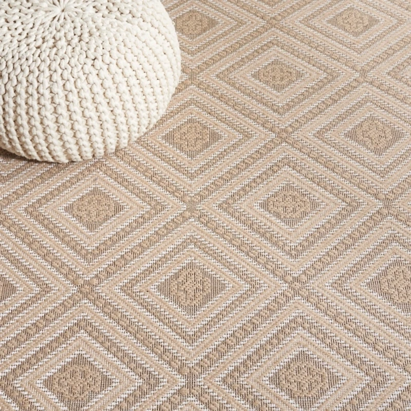 Natural Diamond Pattern Area Rug