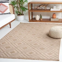 Natural Diamond Pattern Area Rug