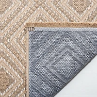 Natural Diamond Pattern Area Rug