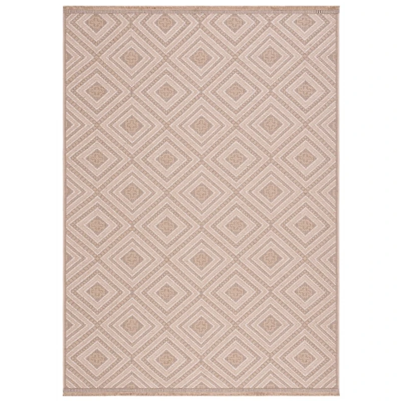 Natural Diamond Pattern Area Rug