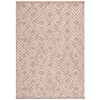 Natural Diamond Pattern Area Rug