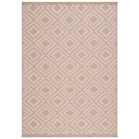 Natural Diamond Pattern Area Rug