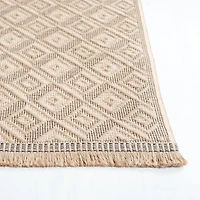 Natural Geometric Diamonds Area Rug