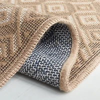 Natural Geometric Diamonds Area Rug