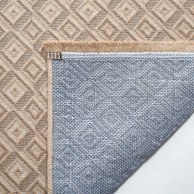 Natural Geometric Diamonds Area Rug