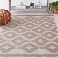 Natural and Ivory Opita Geometric Area Rug