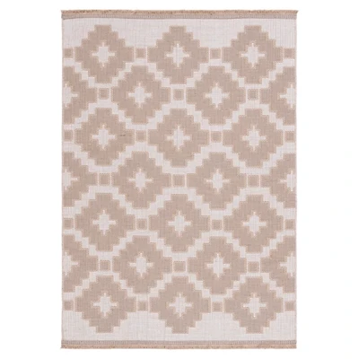 Natural and Ivory Opita Geometric Area Rug