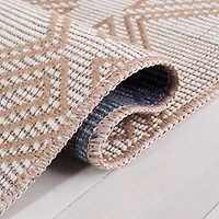 Ivory and Tan Jannica Geometric Area Rug