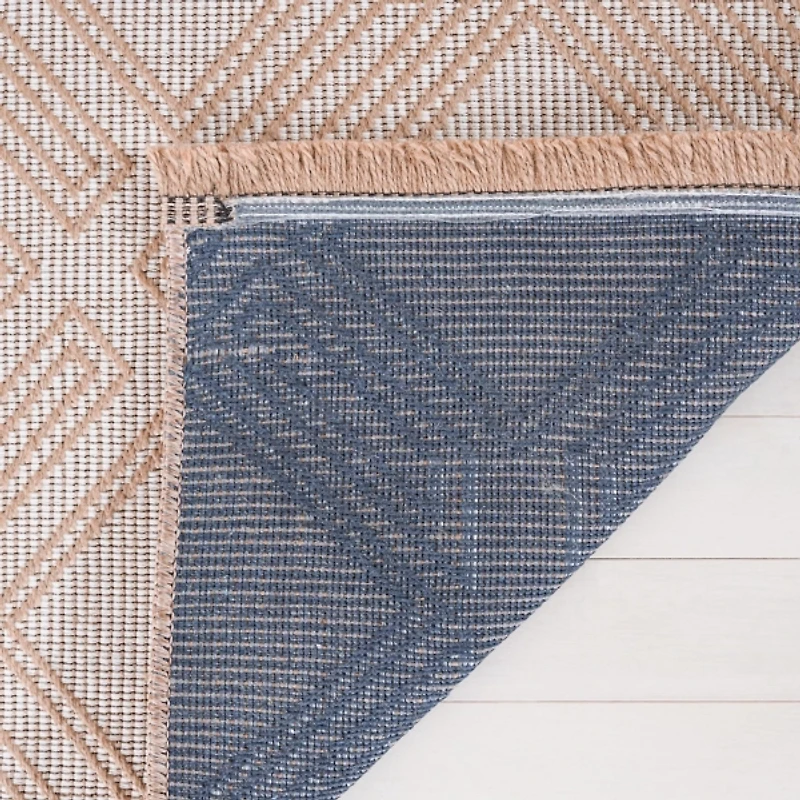 Ivory and Tan Jannica Geometric Area Rug