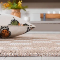 Natural and Ivory Esther Checkered Area Rug