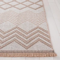 Natural and Ivory Samita Geometric Area Rug