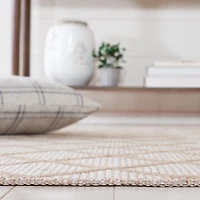 Natural and Ivory Samita Geometric Area Rug