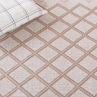Natural and Ivory Samita Geometric Area Rug