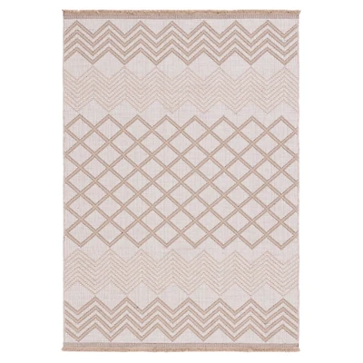 Natural and Ivory Samita Geometric Area Rug