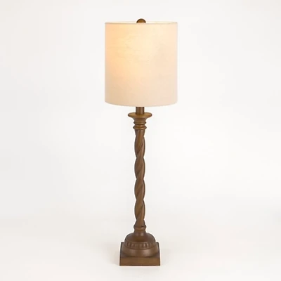 Brown Twist Resin Buffet Lamp