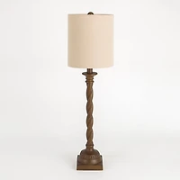 Brown Twist Resin Buffet Lamp