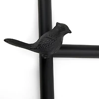 Black Metal Birds Decorative Ladder