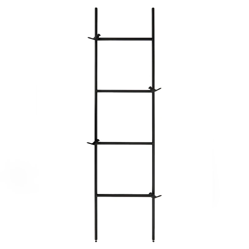 Black Metal Birds Decorative Ladder