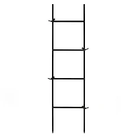 Black Metal Birds Decorative Ladder