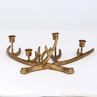 Gold Deer Antler Taper Candle Holder Runner