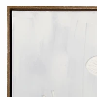 Stucco Snowman Framed Canvas Art Print