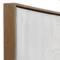 Stucco Snowman Framed Canvas Art Print