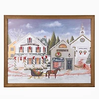 Winter Wonderland Town Framed Art Print