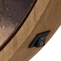 LED Christmas Tree Oval Framed Canvas Art Print