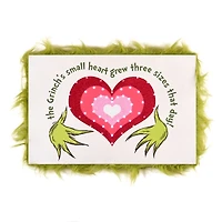 LED Grinch Heart with Fur Canvas Art Print