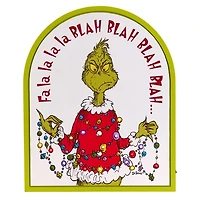 LED Grinch Fa La Blah Blah Framed Canvas Print