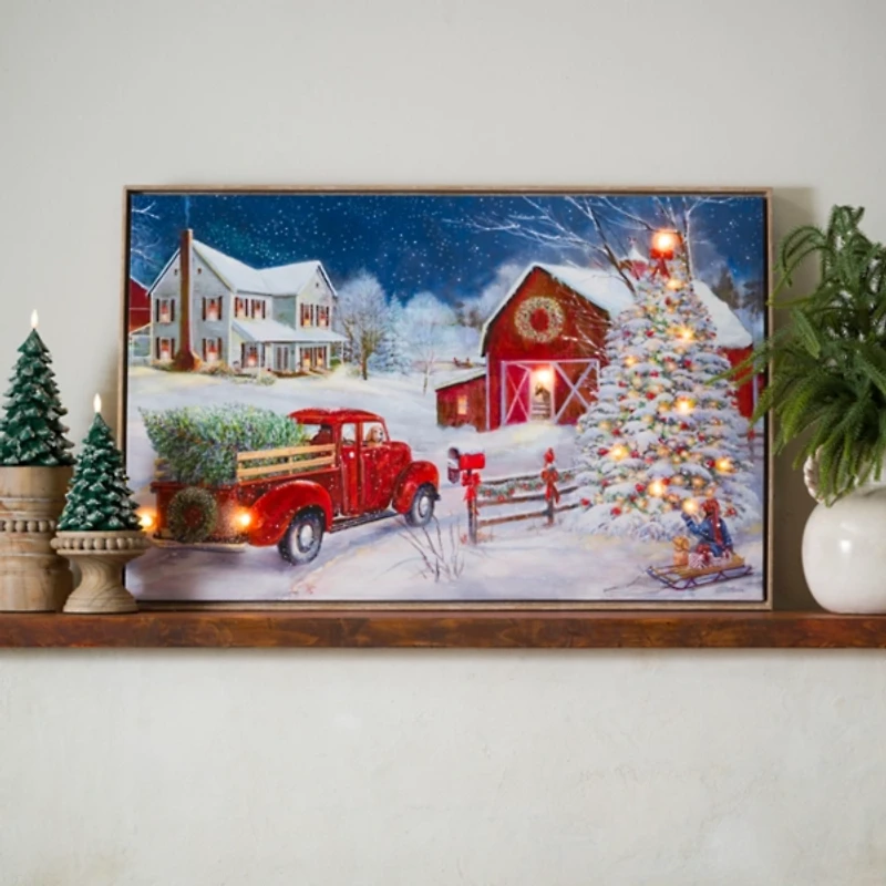 LED Mabels Barn Framed Canvas Art Print