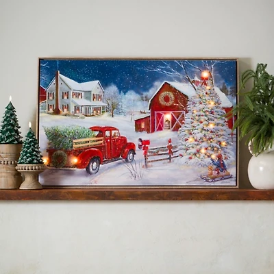 LED Mabels Barn Framed Canvas Art Print