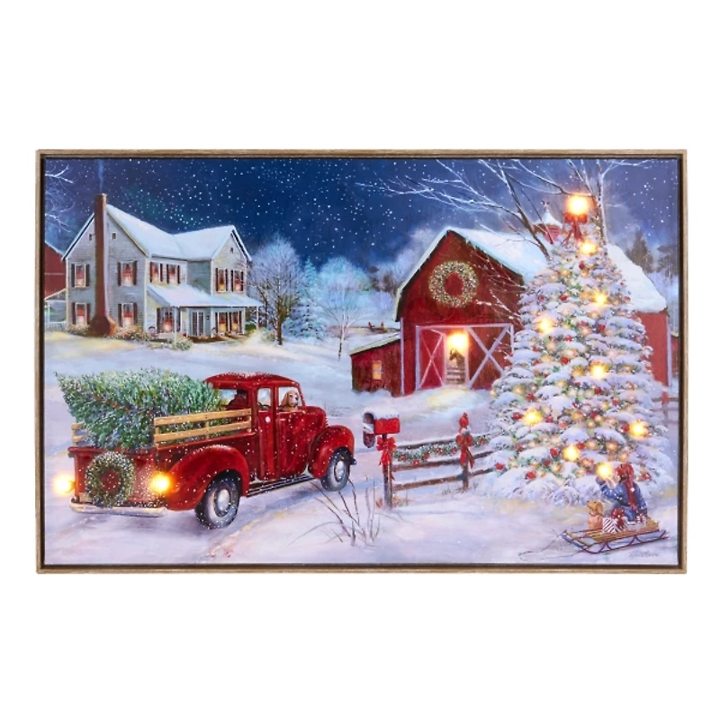 LED Mabels Barn Framed Canvas Art Print