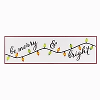 LED Be Merry & Bright Lights Framed Art Print
