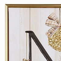 Neutral Noel Framed Canvas Print