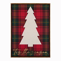 Tis The Season Boucle Tree Framed Canvas Print